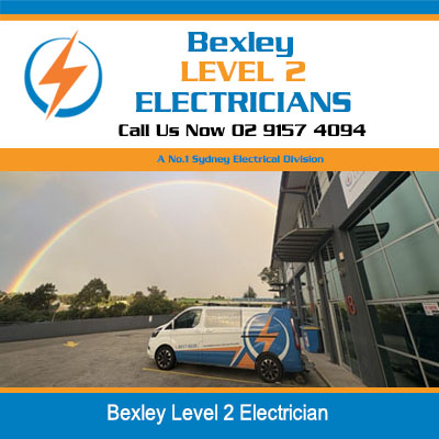 Level 2 electricians service van parked outside residential building in Bexley