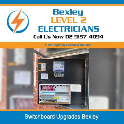 Level 2 electrician upgrading switchboard with new circuit breakers and safety switches in Bexley